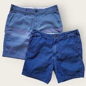Hollister Shorts Men's Sz 32 Blue Classic Fit Beach Prep Fit Summerwear(2 Pair)